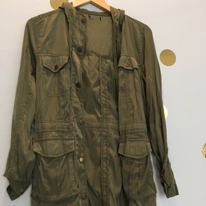 Green Army Jacket with Hoodie
